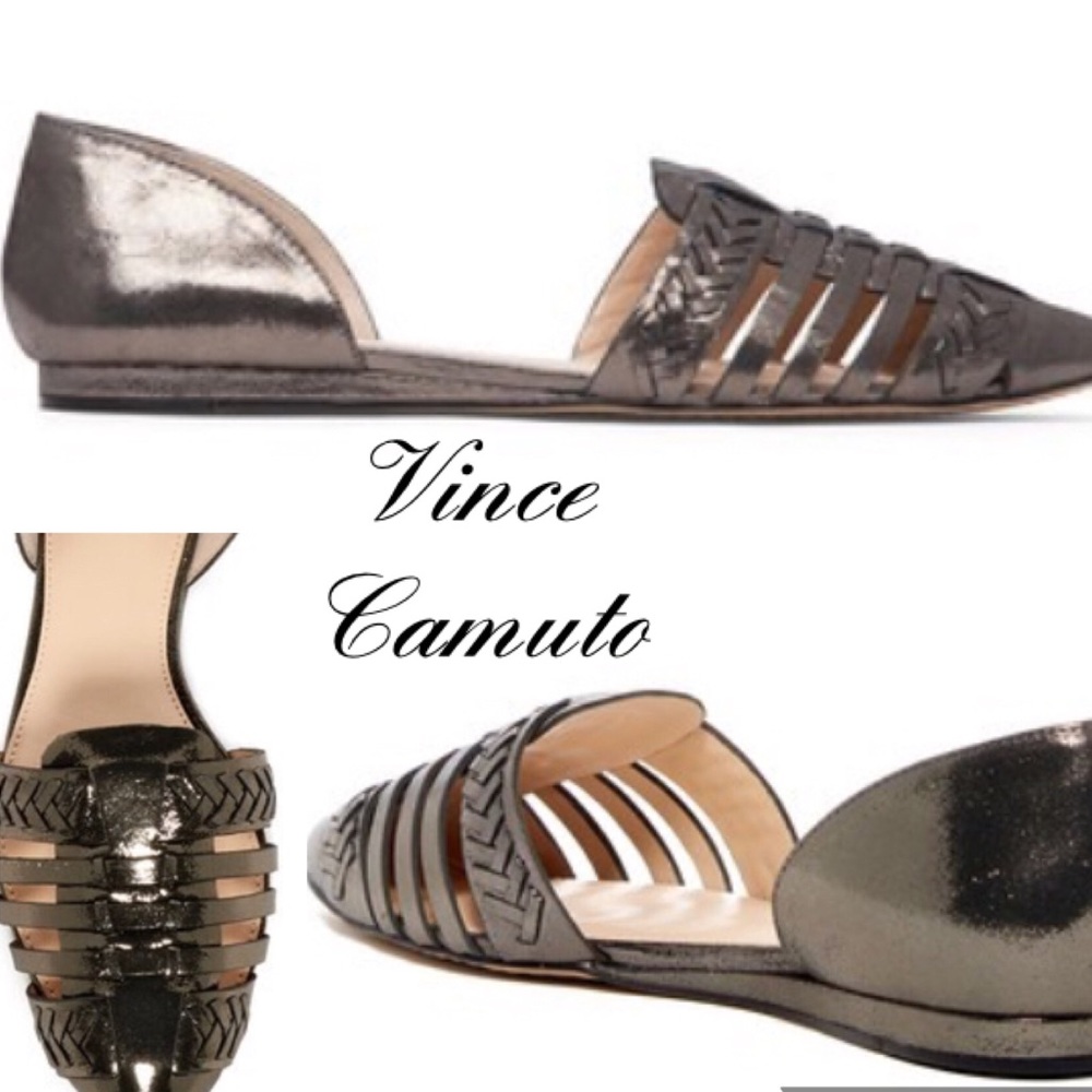 Vince Camuto Hadria Woven Metallic Slide Shoe